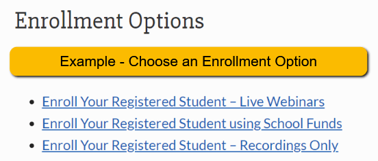 List of Enrollment Options at Athena's Homeschool Academy - AHA!